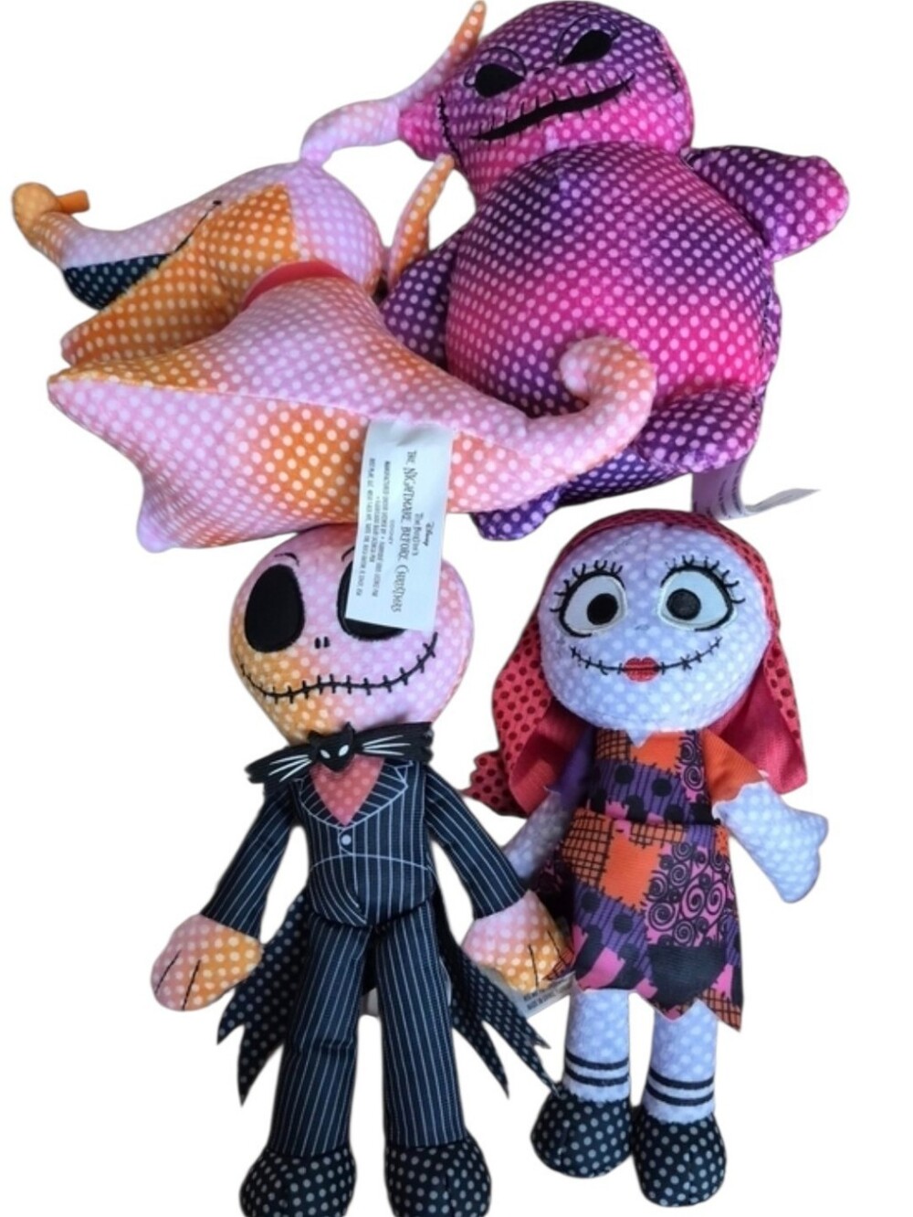 Disney The Nightmare Before Christmas Plush Lot Jack Sally Oogie Boogie Zero
